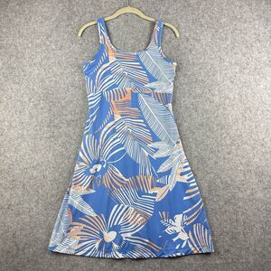 Columbia PFG Frezzer III Tank Dress Womens S Blue Tropical Hawaiian Performance